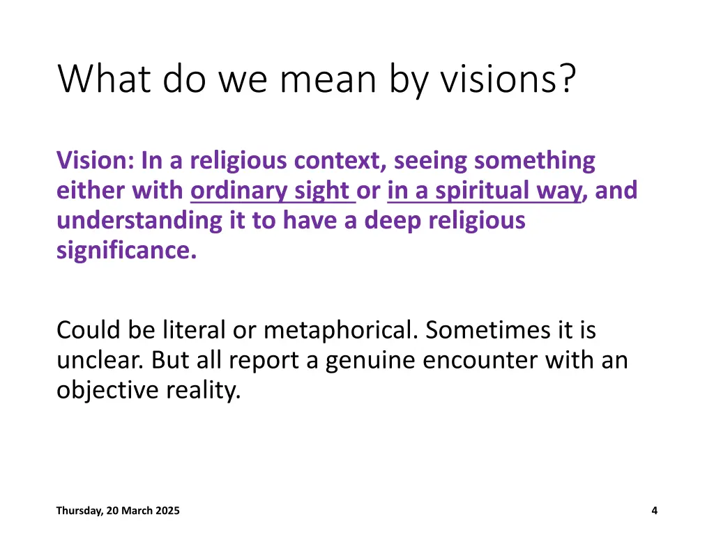 what do we mean by visions 1