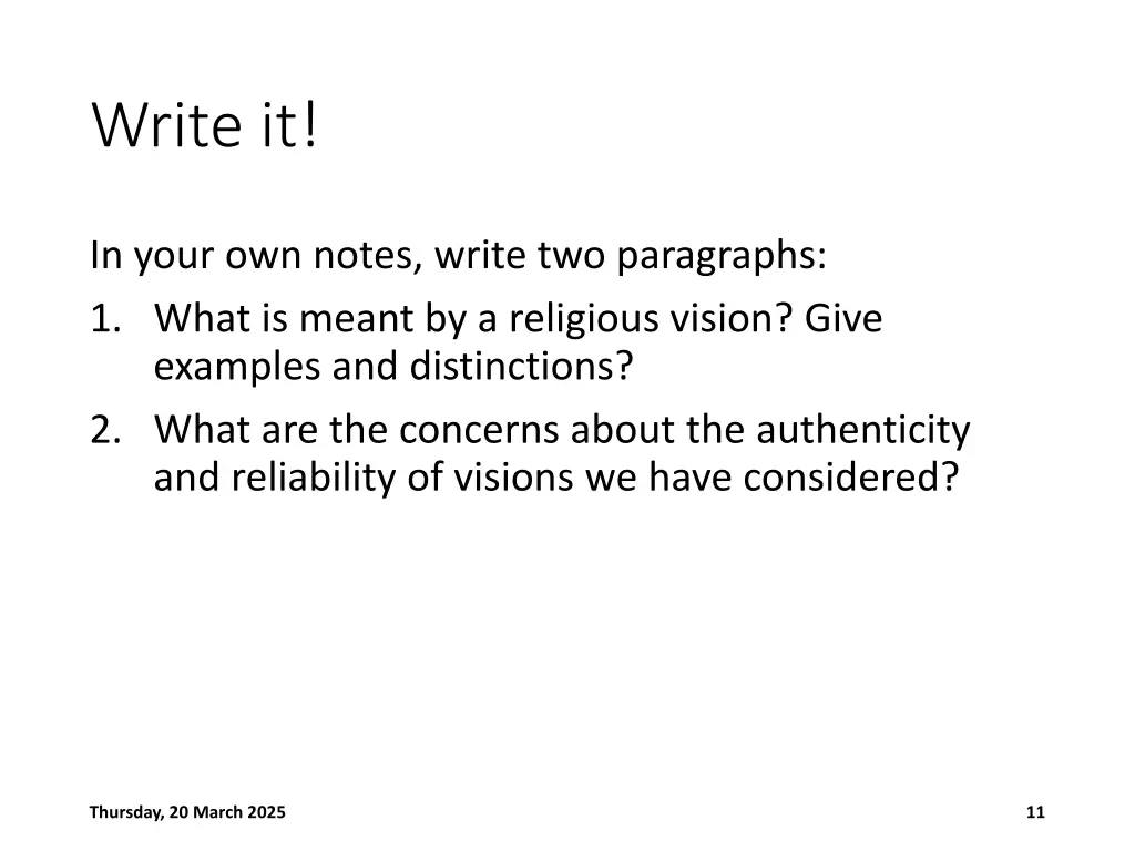 write it