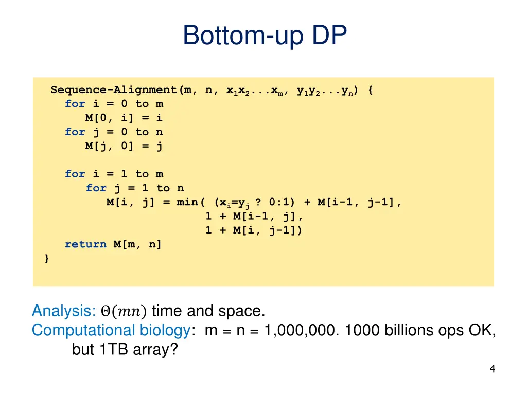 bottom up dp