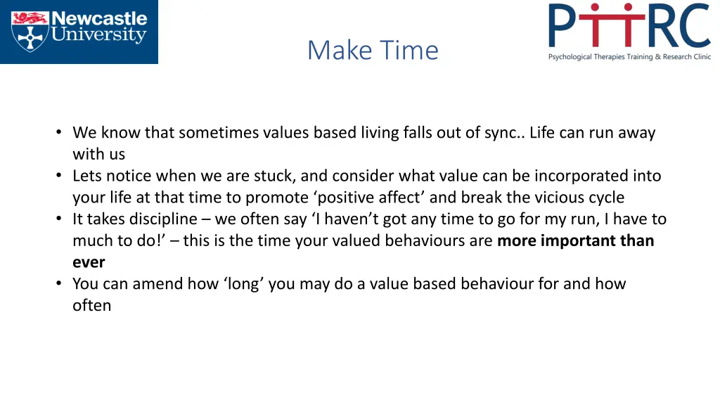 make time