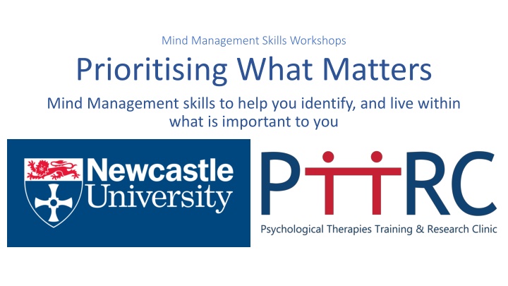 mind management skills workshops prioritising