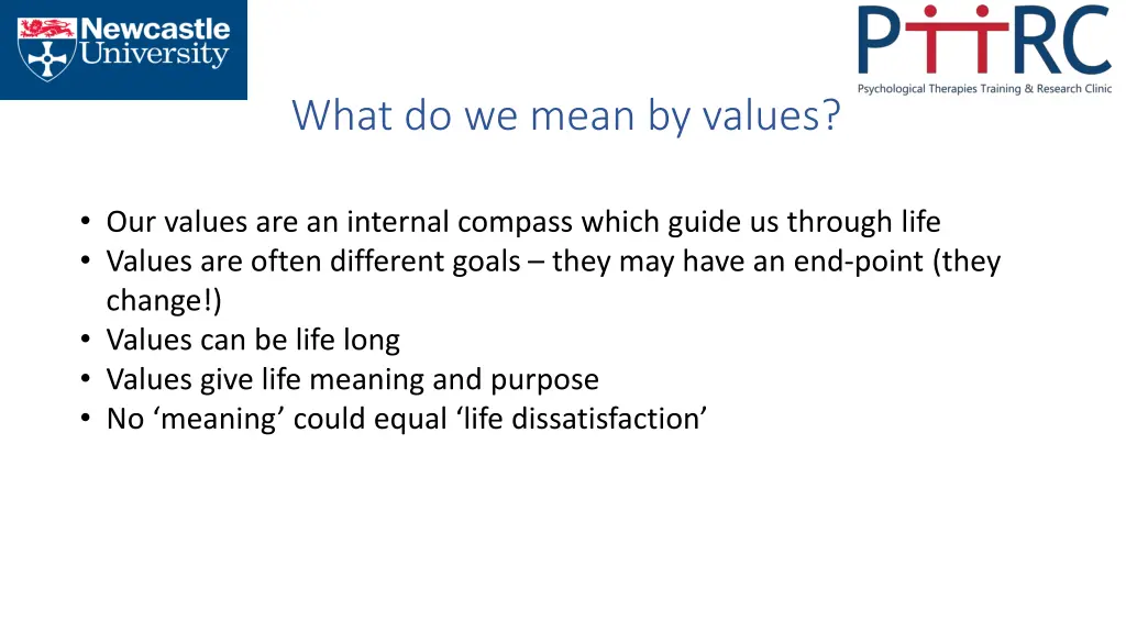 what do we mean by values