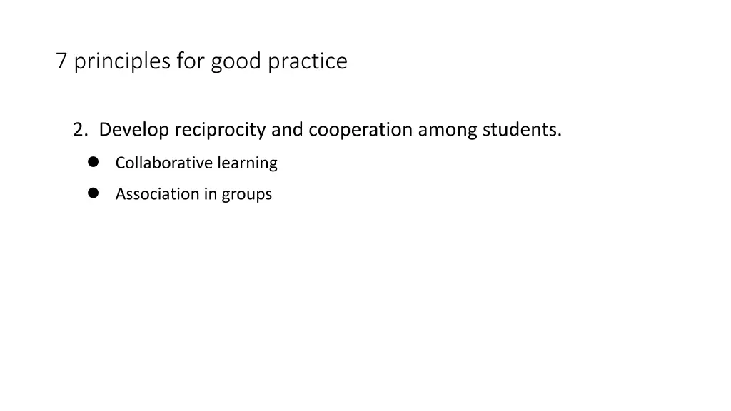 7 principles for good practice 1