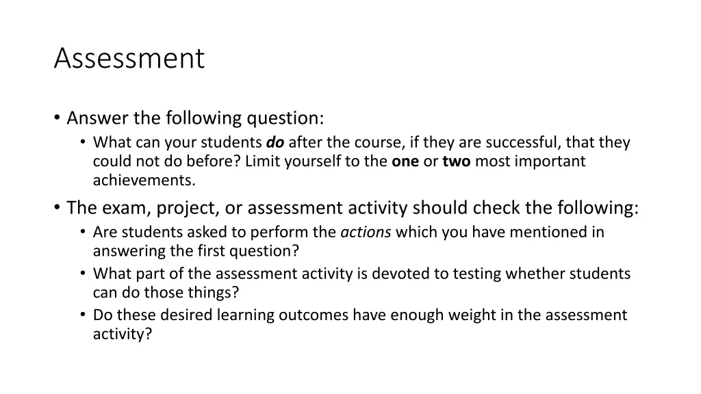 assessment