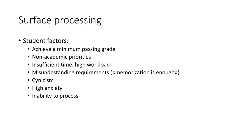 surface processing