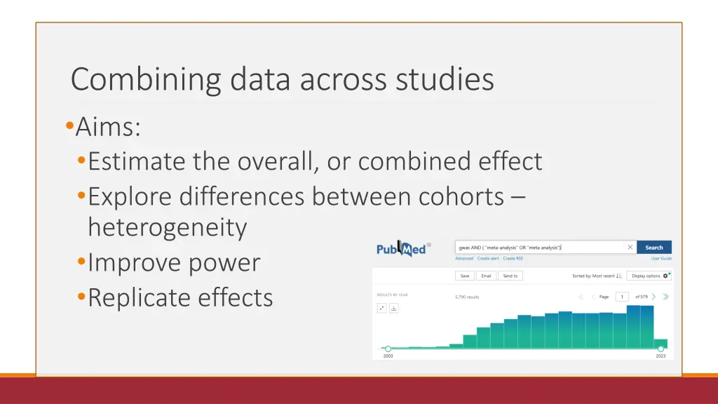 combining data across studies aims estimate
