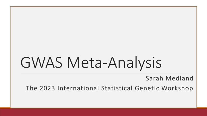 gwas meta analysis