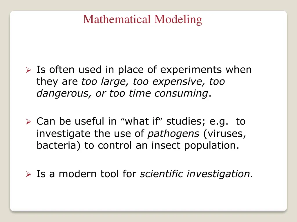 mathematical modeling 1