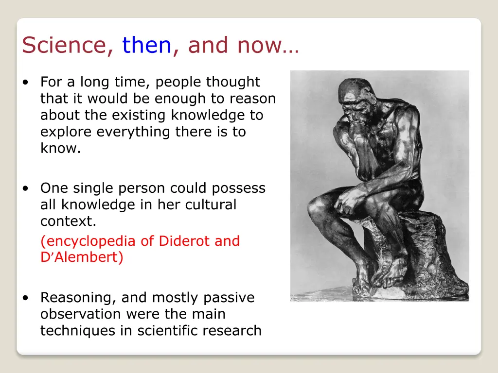 science then and now 1