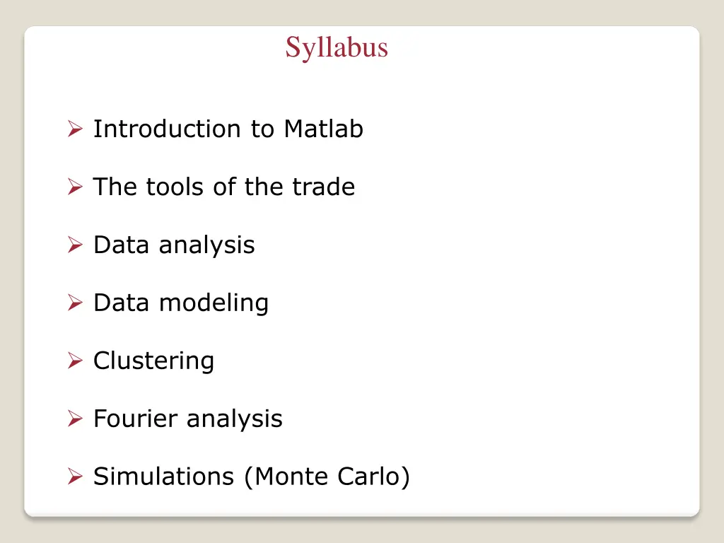 syllabus