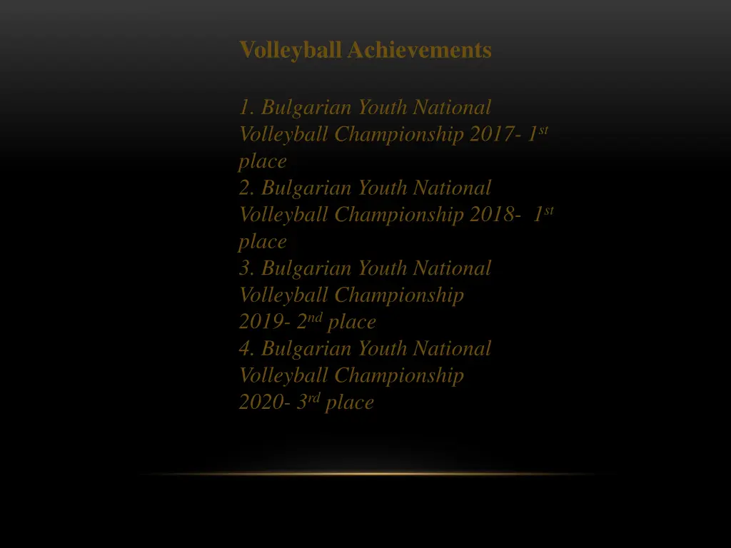 volleyball achievements