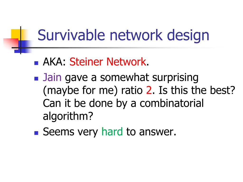 survivable network design