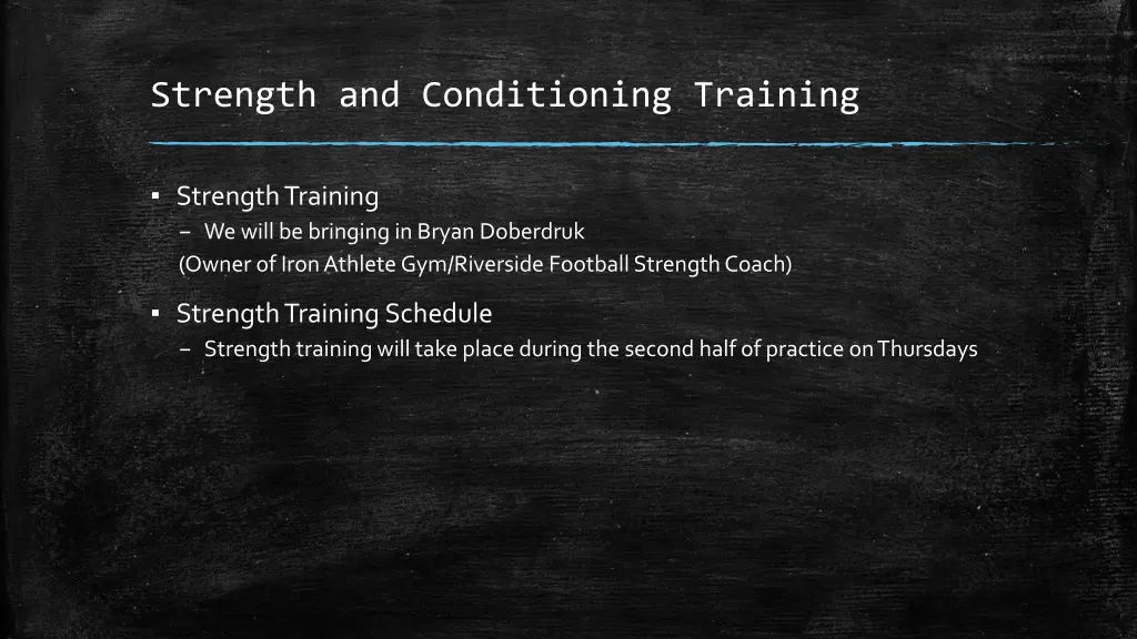 strength and conditioning training