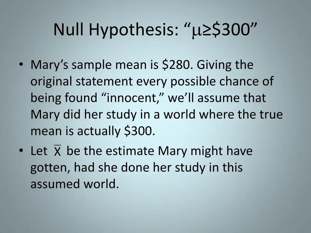 null hypothesis 300