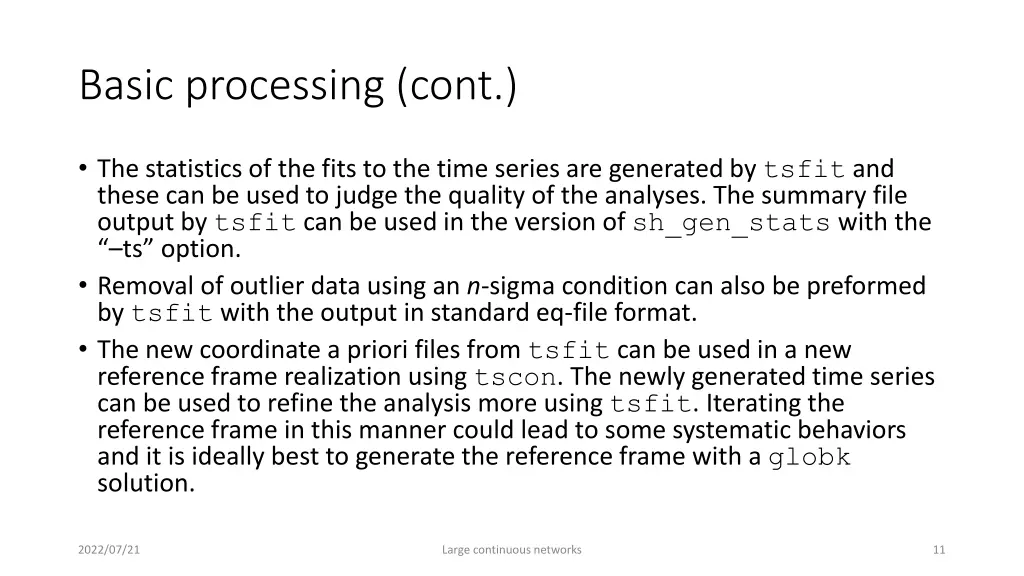 basic processing cont