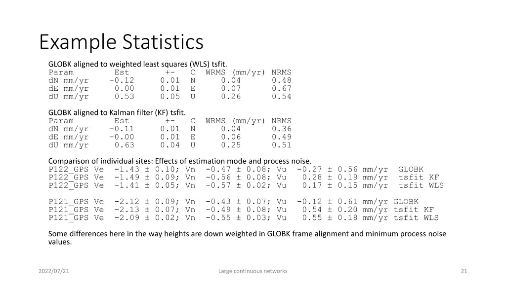 example statistics