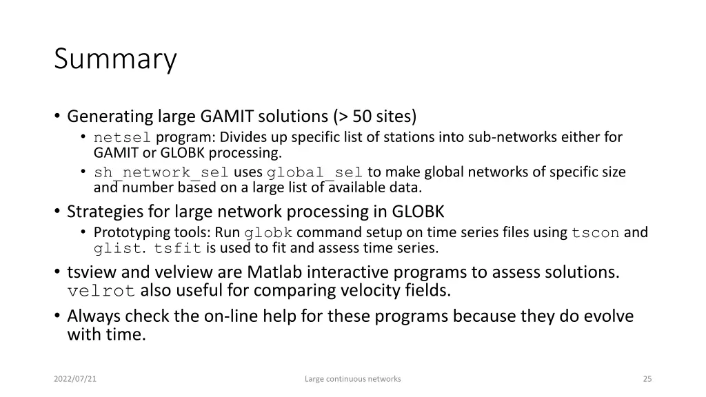 summary