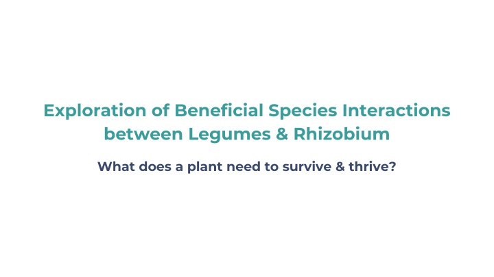 exploration of beneficial species interactions