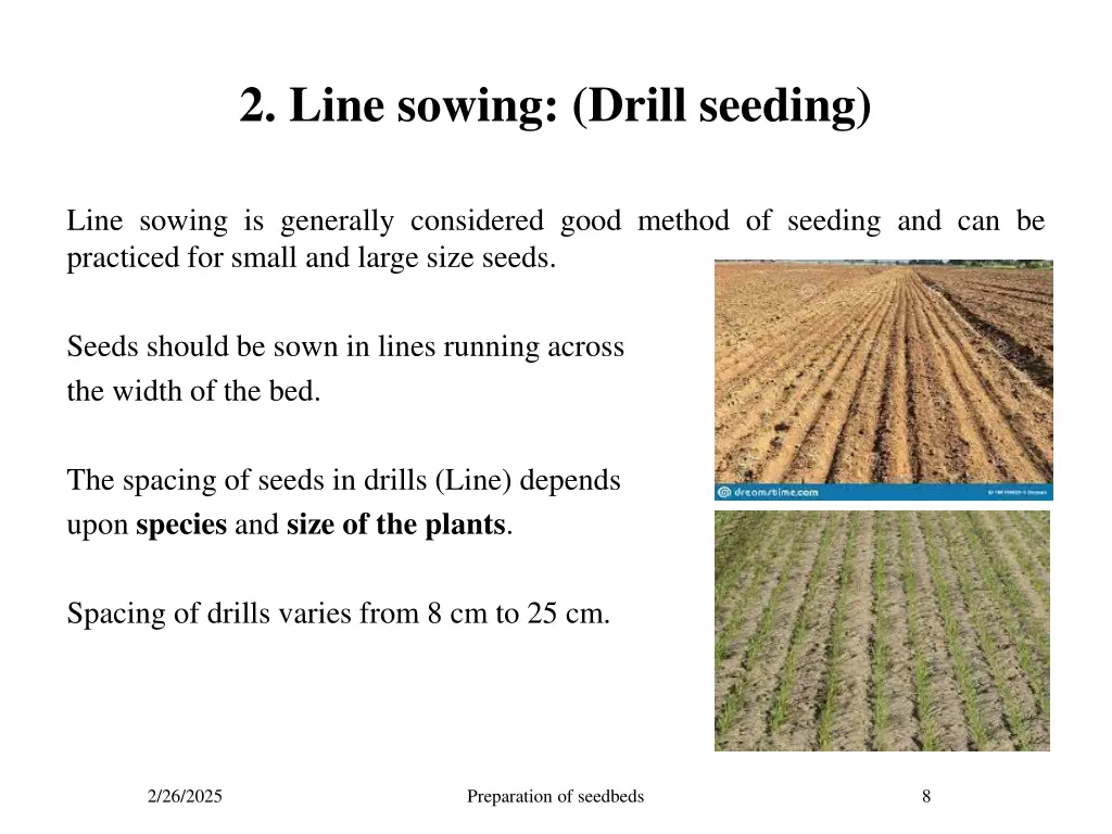 2 line sowing drill seeding