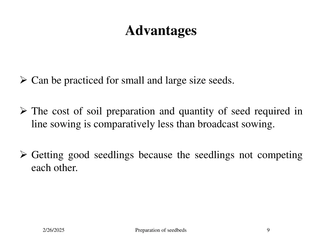 advantages