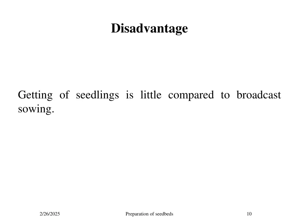 disadvantage