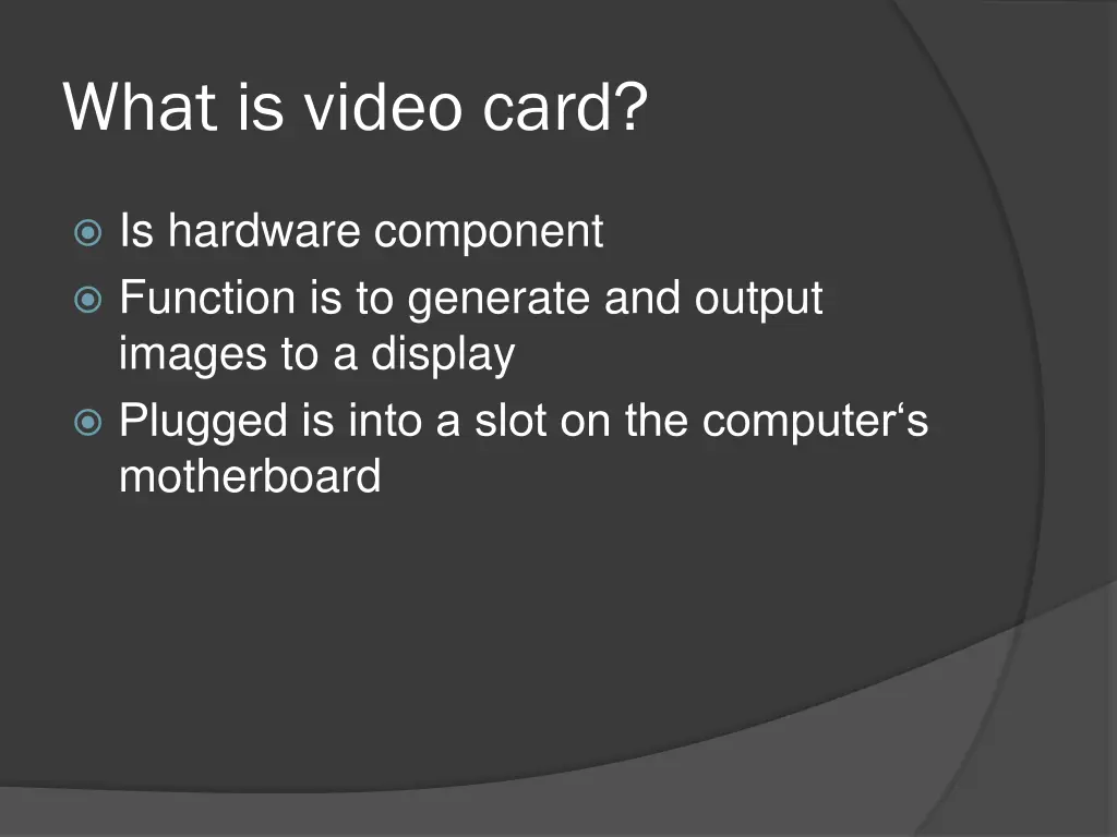 what is video card
