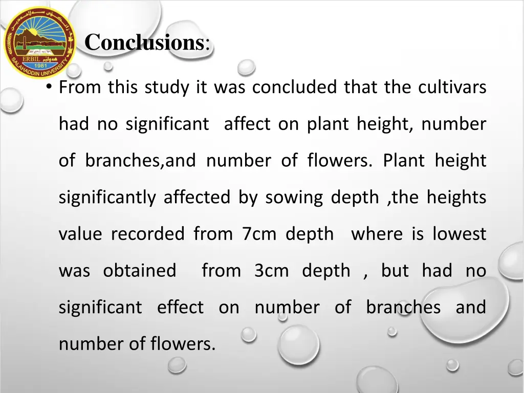 conclusions