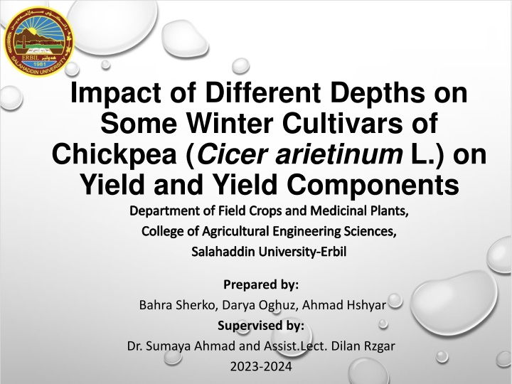 impact of different depths on some winter