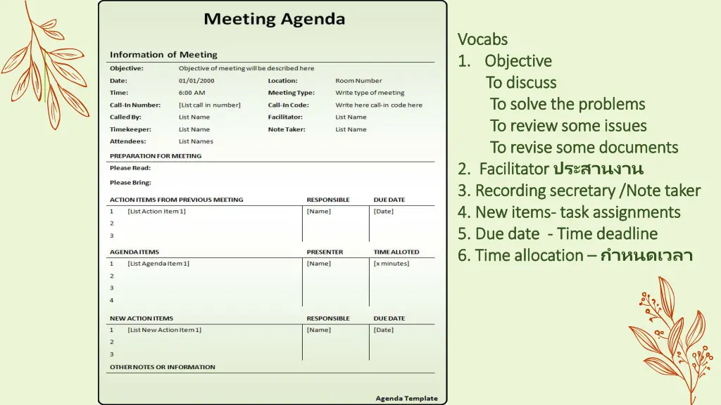 vocabs vocabs 1 1 objective objective to discuss