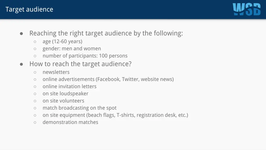 target audience