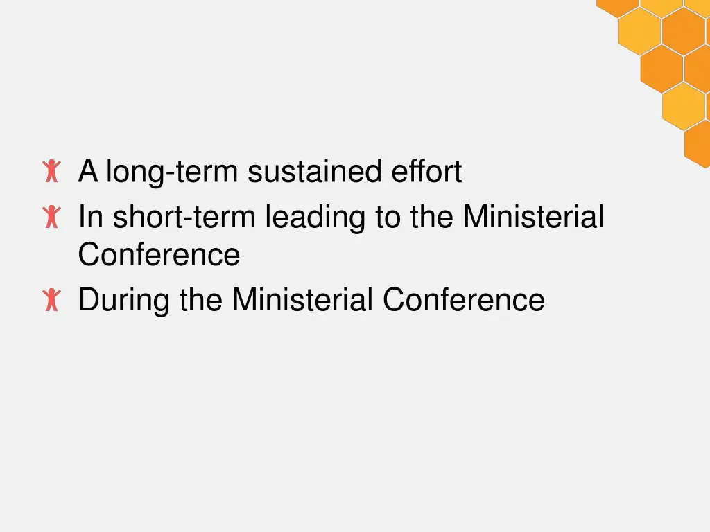 a long term sustained effort in short term