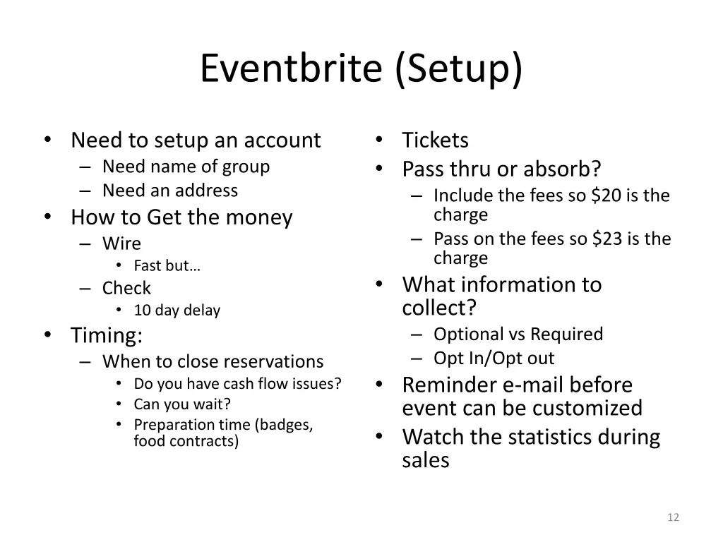 eventbrite setup 1