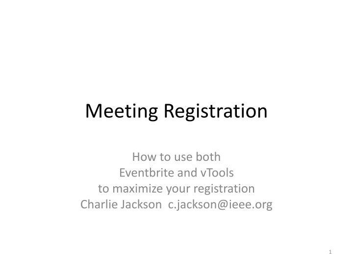meeting registration