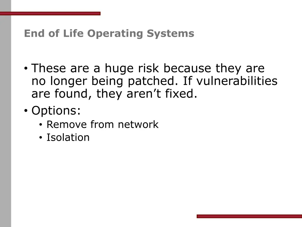 end of life operating systems 1