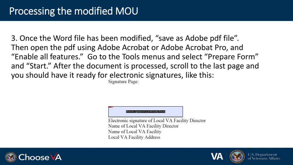 processing the modified mou processing 1