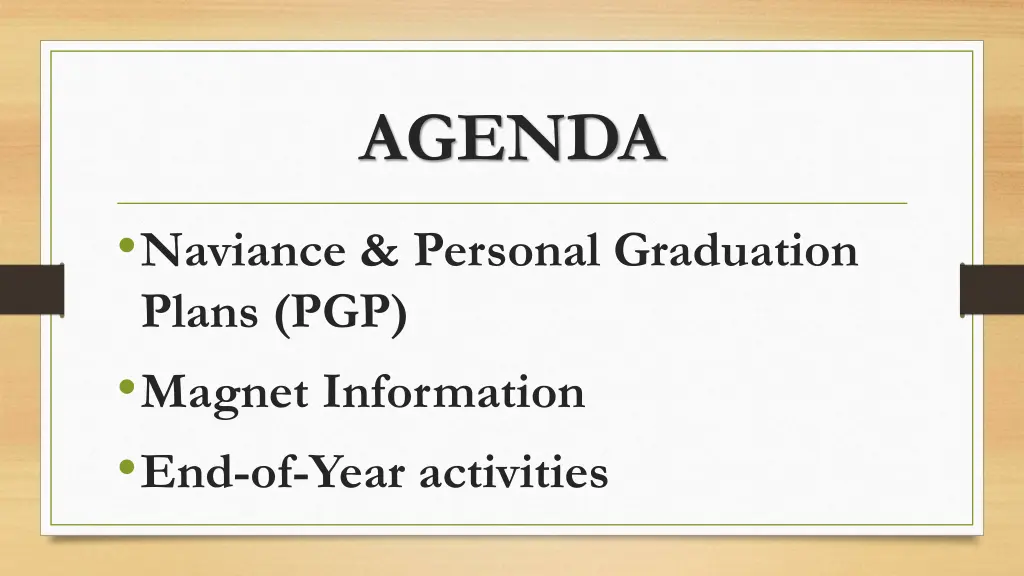 agenda