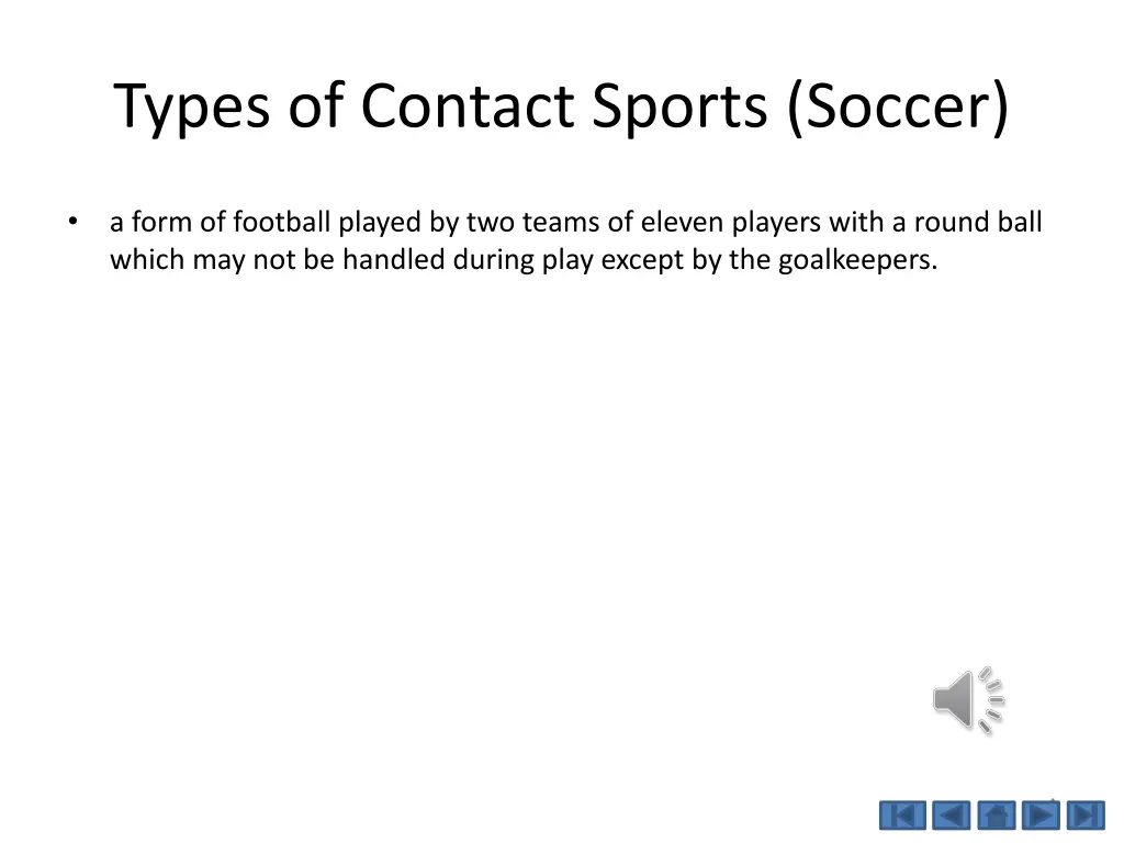 types of contact sports soccer
