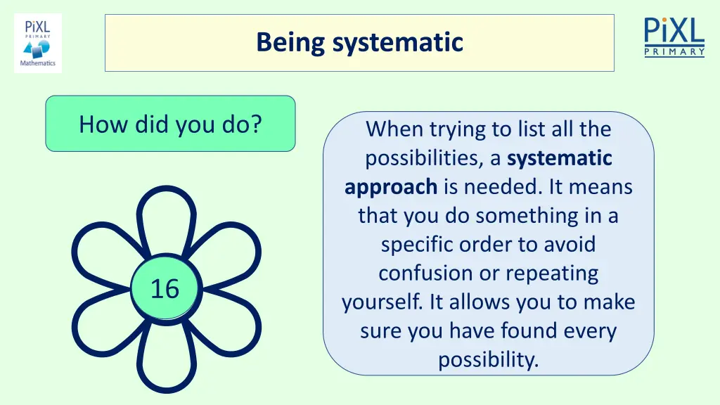 being systematic