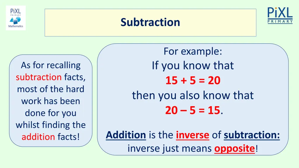 subtraction