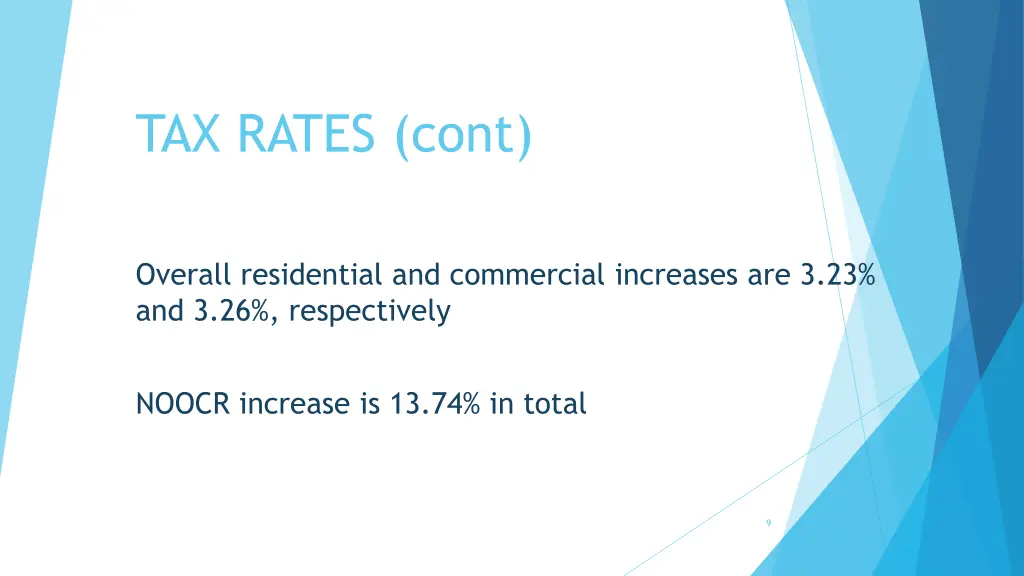 tax rates cont