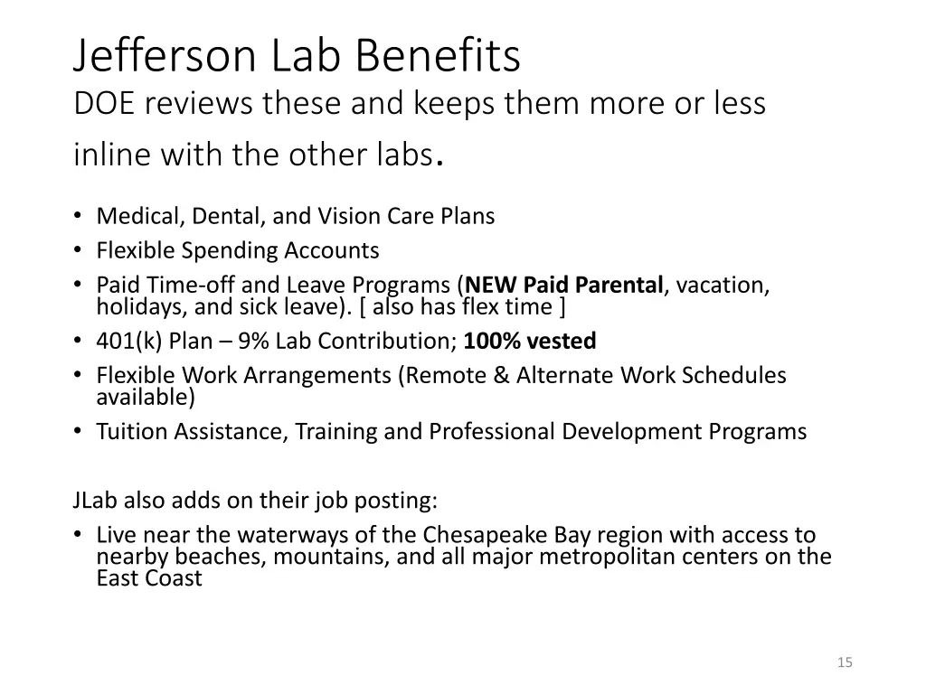 jefferson lab benefits doe reviews these
