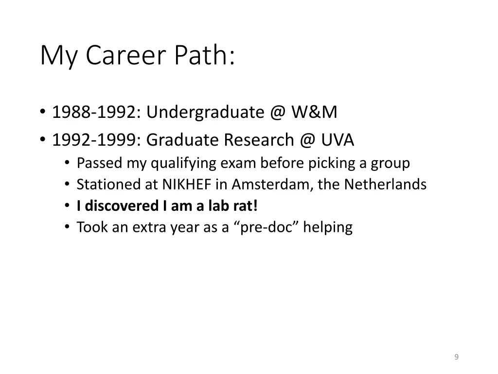 my career path
