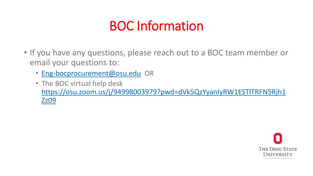 boc information boc information