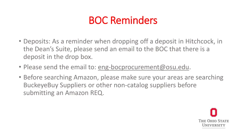 boc reminders boc reminders