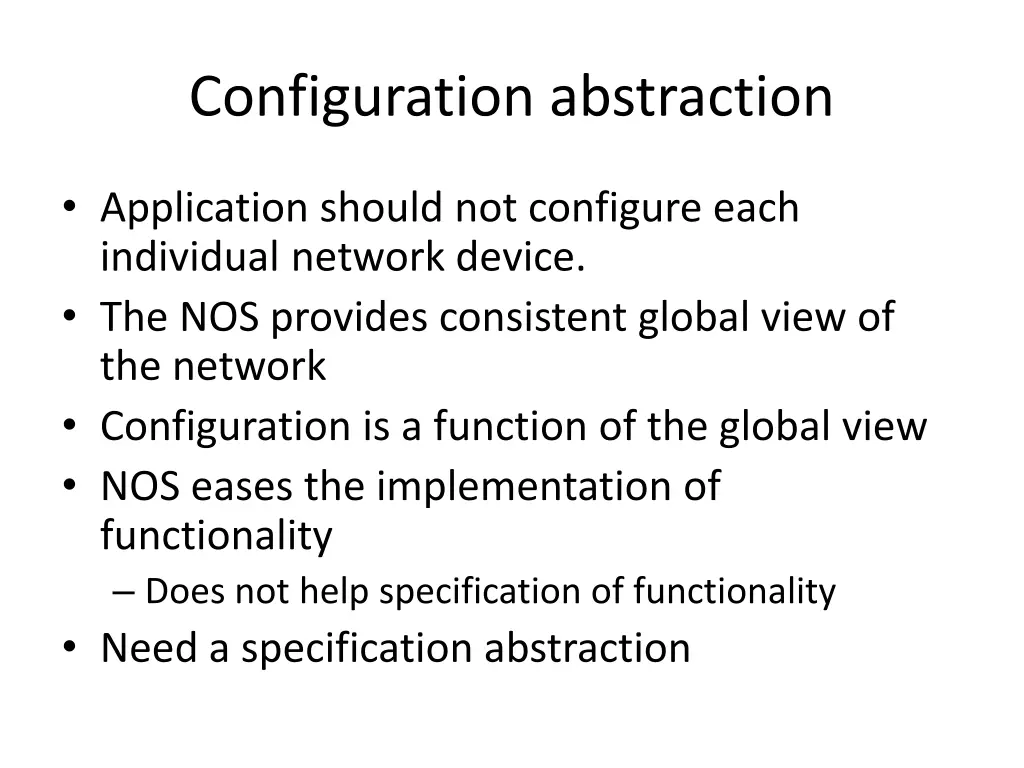 configuration abstraction