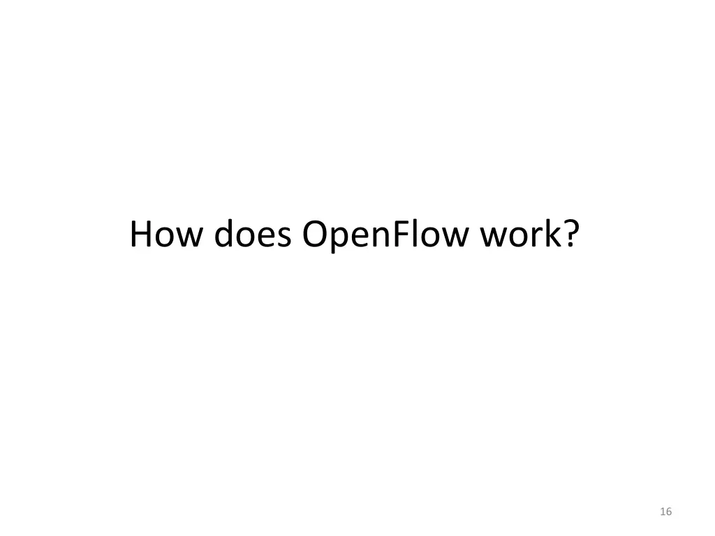 how does openflow work