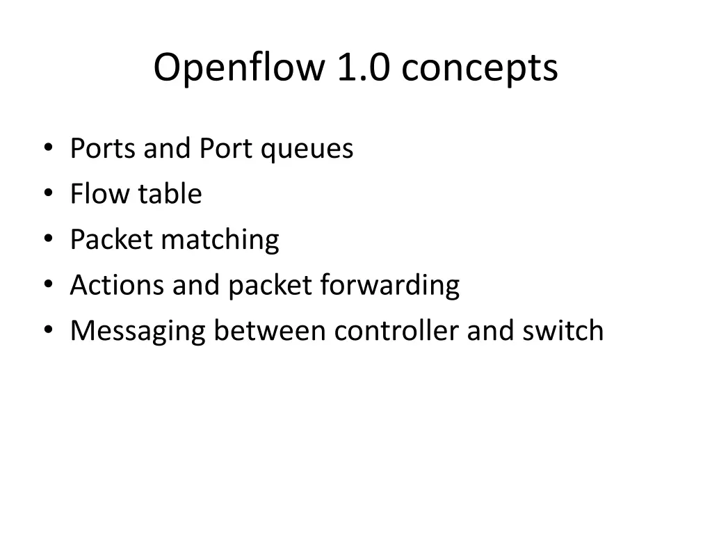 openflow 1 0 concepts
