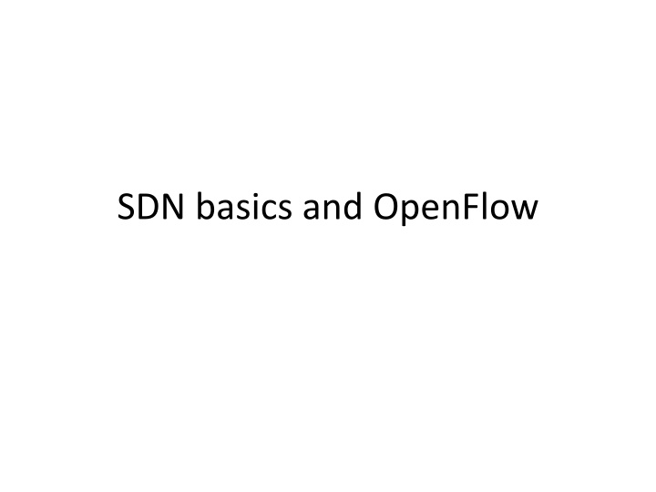 sdn basics and openflow