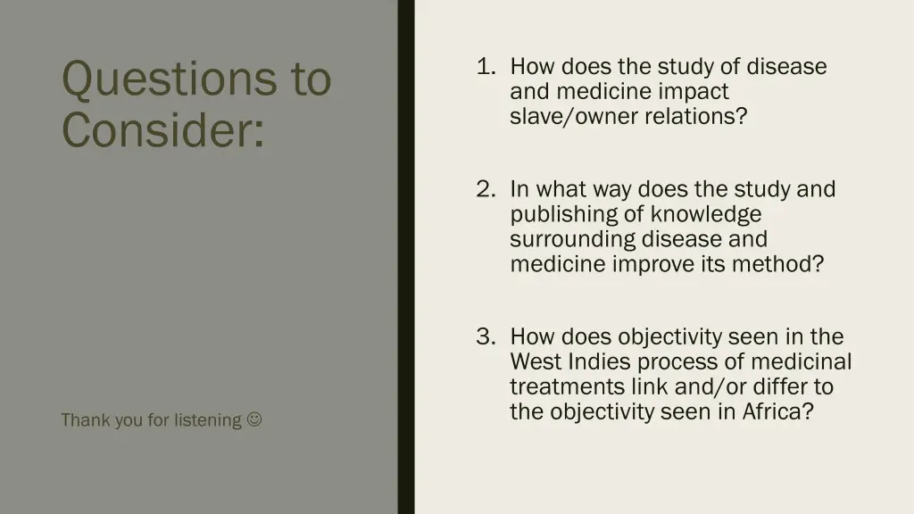 questions to consider