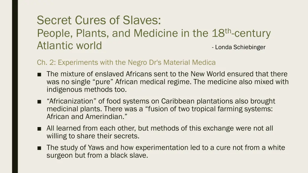 secret cures of slaves people plants and medicine